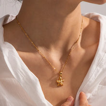 18K Gold Plated Starfish Pendant Necklace Gold One Size