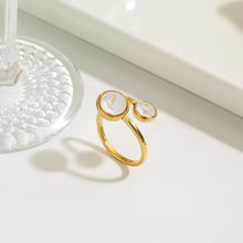 18K Gold-Plated Inlaid Zircon Open Ring