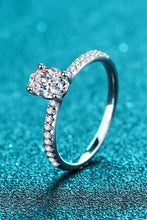 925 Sterling Silver Inlaid 1 Carat Moissanite Ring Rings