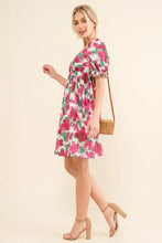 And The Why Smocked Floral Ruffle Short Sleeve Mini Dress Casual Dresses