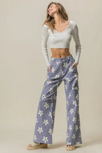 BiBi Flower Printed Side Pocket Wide Pants Woman Pants