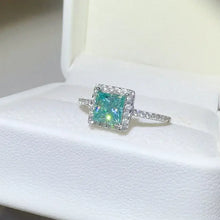 2 Carat 925 Sterling Silver Moissanite Square Shape Ring Rings