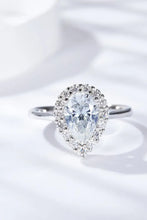 1.5 Carat Moissanite Teardrop Ring Silver Rings
