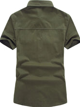 Men's Plus Size Embroidered Collared Neck Short Sleeve Shirt