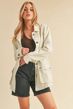 Aemi + Co Seam Detail Button Up Jacket with Pockets Woman Outerwear