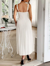 Kontrastierende Midi-Cami-Kleid mit breiten Trägern Freizeitkleider