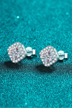 925 Sterling Silver Inlaid 2 Carat Moissanite Square Stud Earrings Earrings