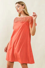 BiBi Crochet Lace Yoke Detailed Wrinkled Dress Casual Dresses