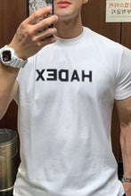 Men's Plus Size Round Neck Letter Graphic T-Shirt White