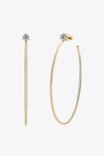 Adored 925 Sterling Silver Moissanite Hoop Earrings Earrings