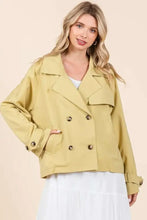 Mittoshop Double Breasted Long Sleeve Trench Coat Jacket Yellow Woman Outerwear