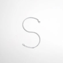 925 Sterling Silver Inlaid Zircon Bracelet