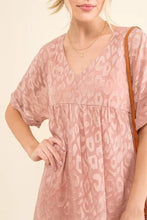 And The Why Woven Leopard Baby Doll Roll-Sleeve Casual Dress Casual Dresses