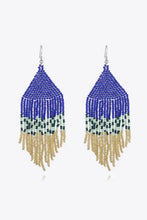 Beaded Dangle Earrings Royal Blue One Size Earrings