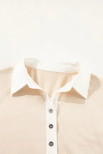 Beige and White Collared Polo Shirt Dress for Women Casual Dresses