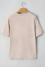 Beige Baseball Checkerboard Graphic T-Shirt for Women Woman T Shirts