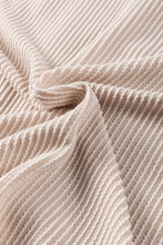 Beige corduroy cardigan with sequins, gold hardware, vertical ridges