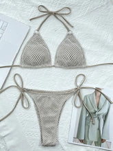 Beige Crocheted Bikini Set for Women Swimwear with Removable Padding Swimwear
