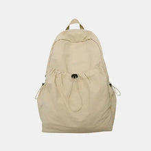 Drawstring Nylon Backpack Bag Tan One Size Backpacks