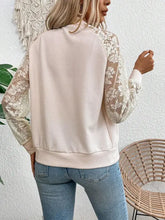Beige floral lace bomber jacket with satin lining and zipper