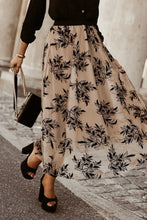 Beige Floral Maxi Skirt Machine Wash Cold Polyamide Tulle