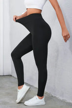 Crisscross Detail Wide Waistband Leggings Woman Leggings