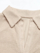 Beige Knit Polo Mini Dress with Bubble Skirt Casual Dresses