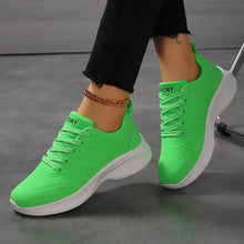 Beige Leather Sport Sneakers for Women Green