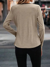 Beige Long Sleeve Wrap Top for Women Woman T Shirts
