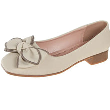 Beige Bow Ballet Flats for Women Woman Loafers