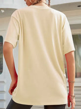 Beige Oversized T-Shirt with Smiley Face Graphics for Women Woman T Shirts