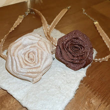 Beige Rose Choker Necklace Set with Adjustable Chain Length