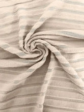 Beige Striped Ribbed Wrap Top for Women Woman T Shirts