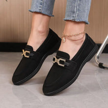 Beige Suede Loafers with Jeweled Buckle for Women Woman Loafers