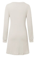 Beige Long Sleeve Textured Maxi Dress