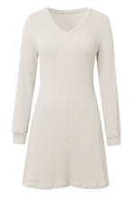 Beige Long Sleeve Textured Maxi Dress