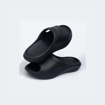 Open Toe Platform Slippers Black Woman Slippers