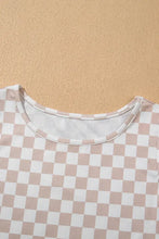 Ribbed Texture Checkered Print Tank and Pants Set Woman Loungewear Sets