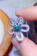 1 Carat Moissanite Flower Shape Open Ring Rings