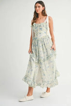 MABLE Floral Printed Shoulder Strap Midi Dress Casual Dresses