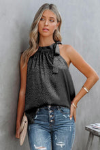 Printed Tied Grecian Neck Tank Tanks & Camis