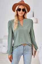 Notched Long Sleeve T-Shirt Sage