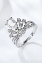 1.5 Carat Moissanite Crown-Shaped Ring Silver Rings