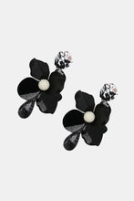 Bloosom Flower and Teardrop Resin Dangle Earrings Earrings