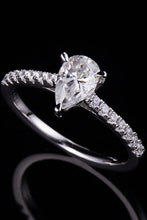 1 Carat Moissanite 925 Sterling Silver Side Stone Ring Rings