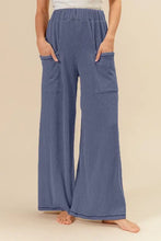 BiBi 2tone Cord Rib Waist Band Side Pocket Pants INDIGO BLUE Woman Pants