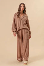 BiBi 2tone Cord Rib Waist Band Side Pocket Pants Woman Pants