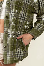 BiBi Allover Clear Sequins Vintage Plaid Jacket Woman Outerwear