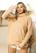 BiBi Checkered Round Neck Thumbhole Long Sleeve Top Woman Blouses