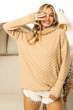 BiBi Checkered Round Neck Thumbhole Long Sleeve Top Woman Blouses